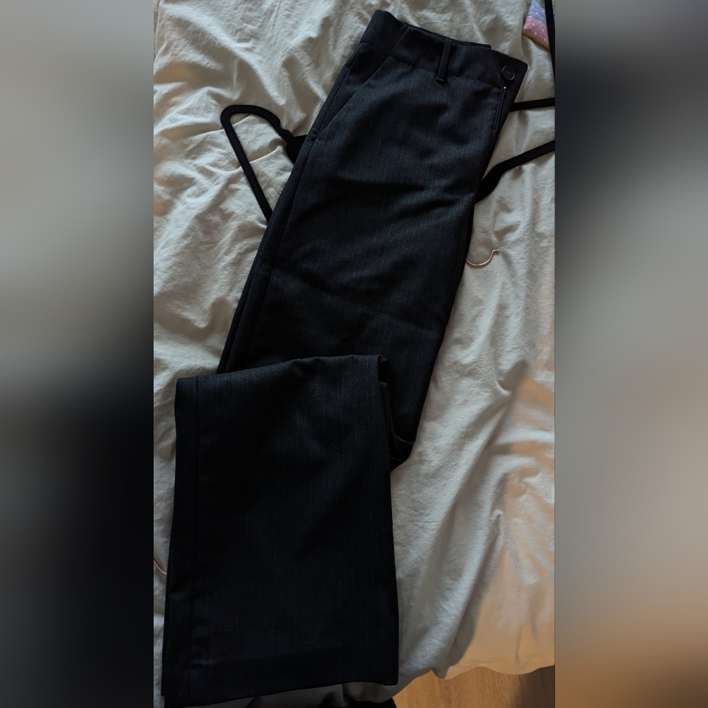 Dark Gray Pin Stripe Pants